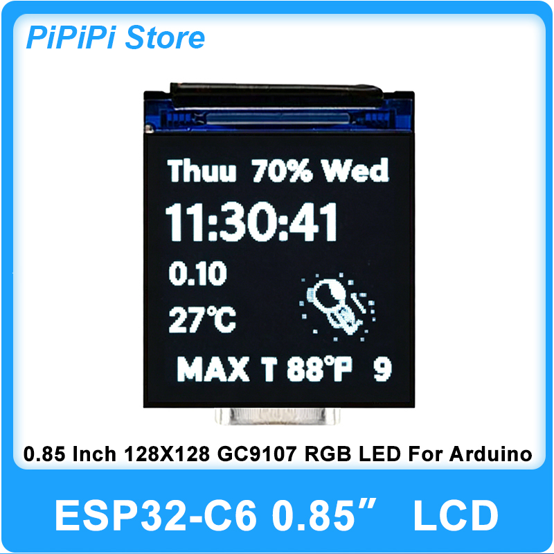 ESP32 C6 0.85 Inch 128X128 IPS - огляд і ціна Esp32 C6