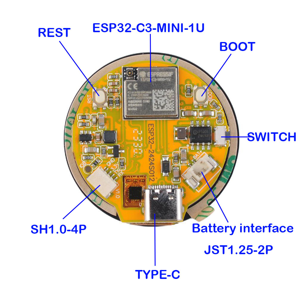 ESP32 Display 1.28 inch ESP32- - огляд і ціна Esp32 C3