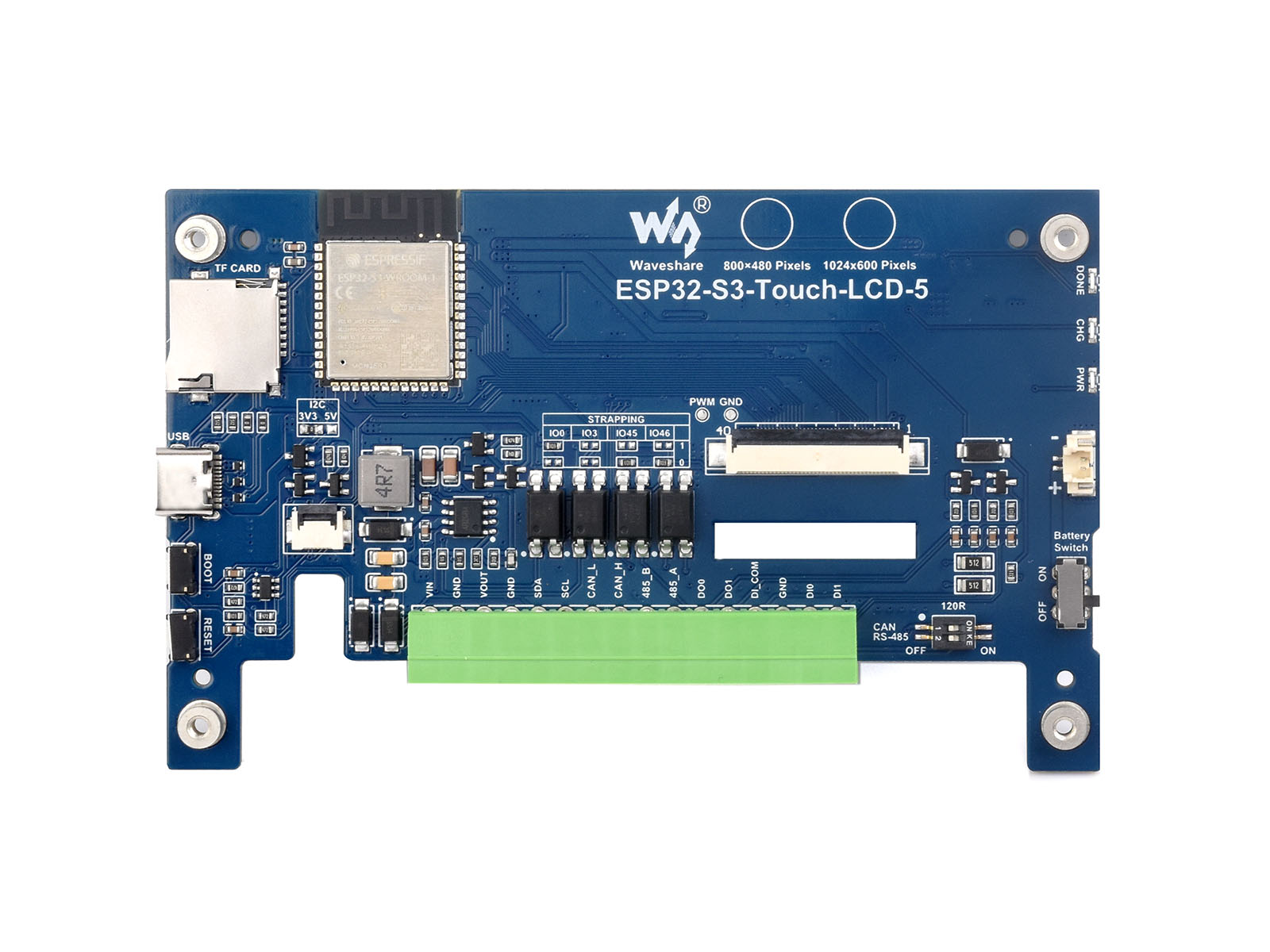 Waveshare ESP32-S3 5inch Capac - огляд і ціна Esp32 Development Board