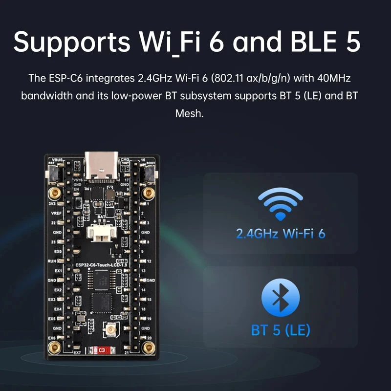 ESP32-C6 1.9-Inch LCD Screen D - огляд і ціна Esp32 C6