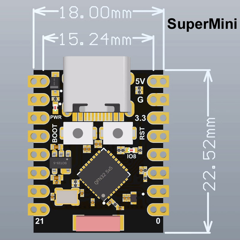 For ESP32-S3 Supermini Pro MIN - огляд і ціна Esp32 Uart Module